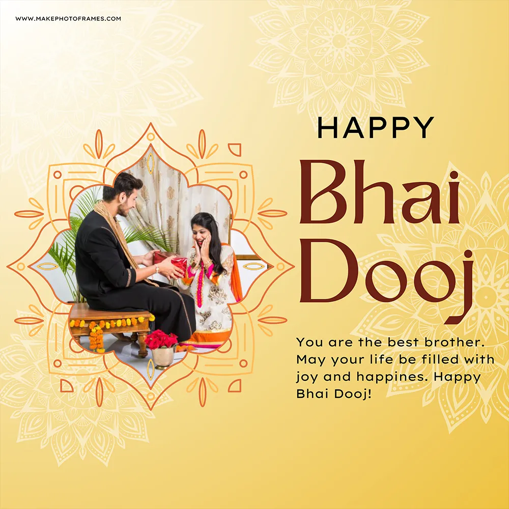 Bhai Dooj Brother And Sister Photo Frame Download