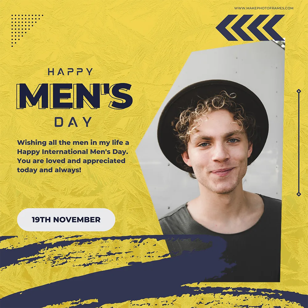 International Men's Day 2023 Card With Photo Edit Frame