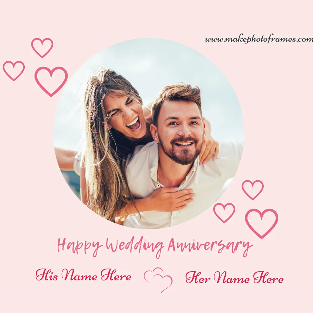 Wedding Anniversary Wishes For Couple With Name And Photo Edit