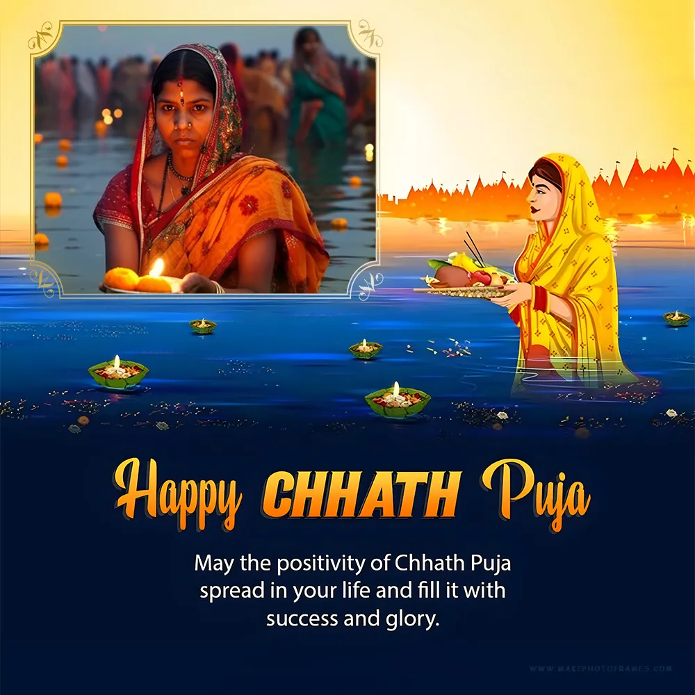 Create Chhath Puja Photo Frame Editing Background With Frame