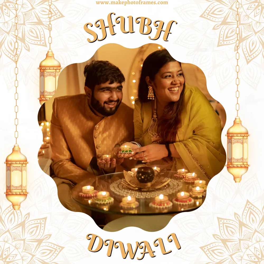 2023 Shubh Diwali Make Name With Photo Frame Editor Online