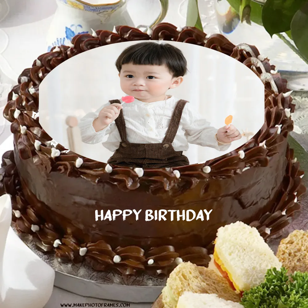 Create Custom Chocolate Cake Image With Photo Insert