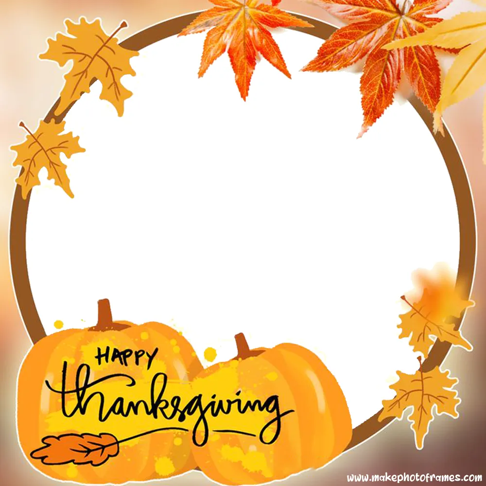 Customizable Thanksgiving Themed Photo Frame Templates Designs