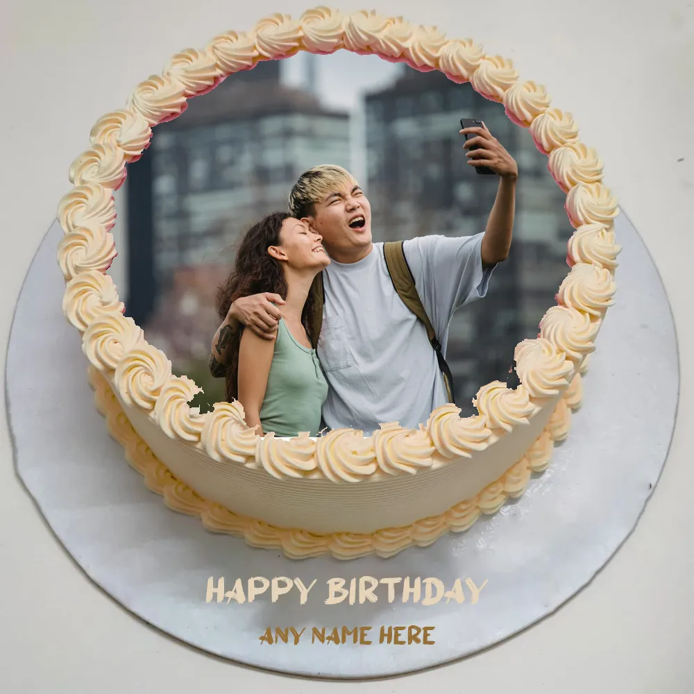Minimalist Birthday Cake Make Name With Photo Free Download