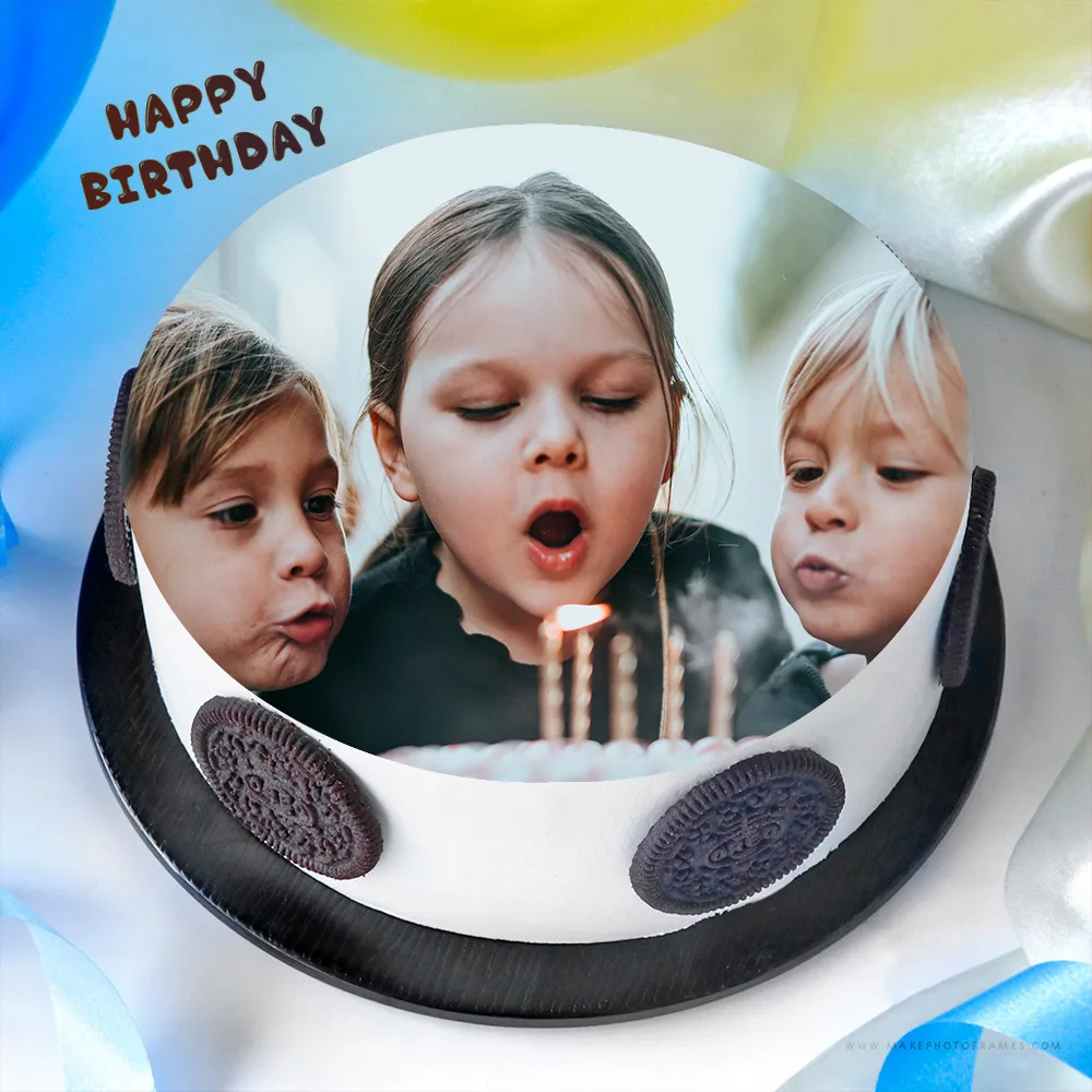 Oreo Birthday Cake Print Photo Free Download