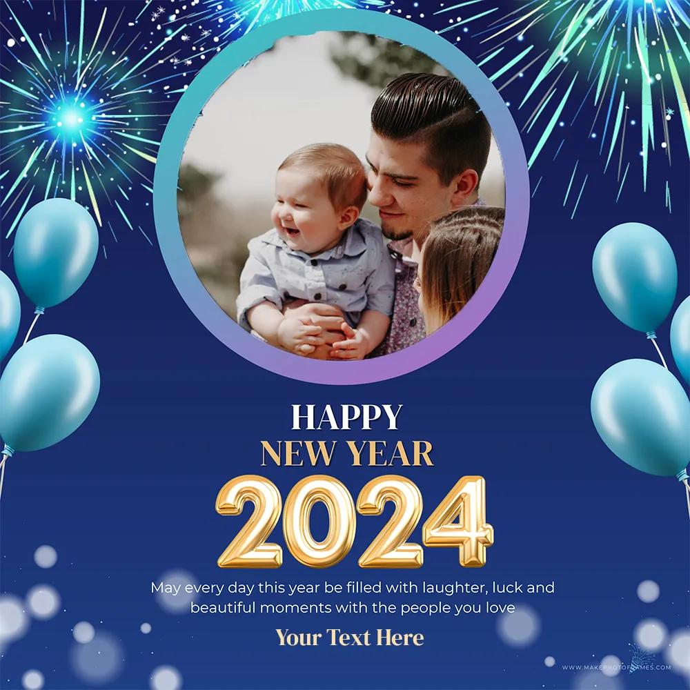 Happy New Year 2024 With Photo And Name In English