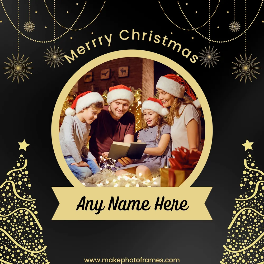 Picture Frames Images Christmas Family With Name Edit