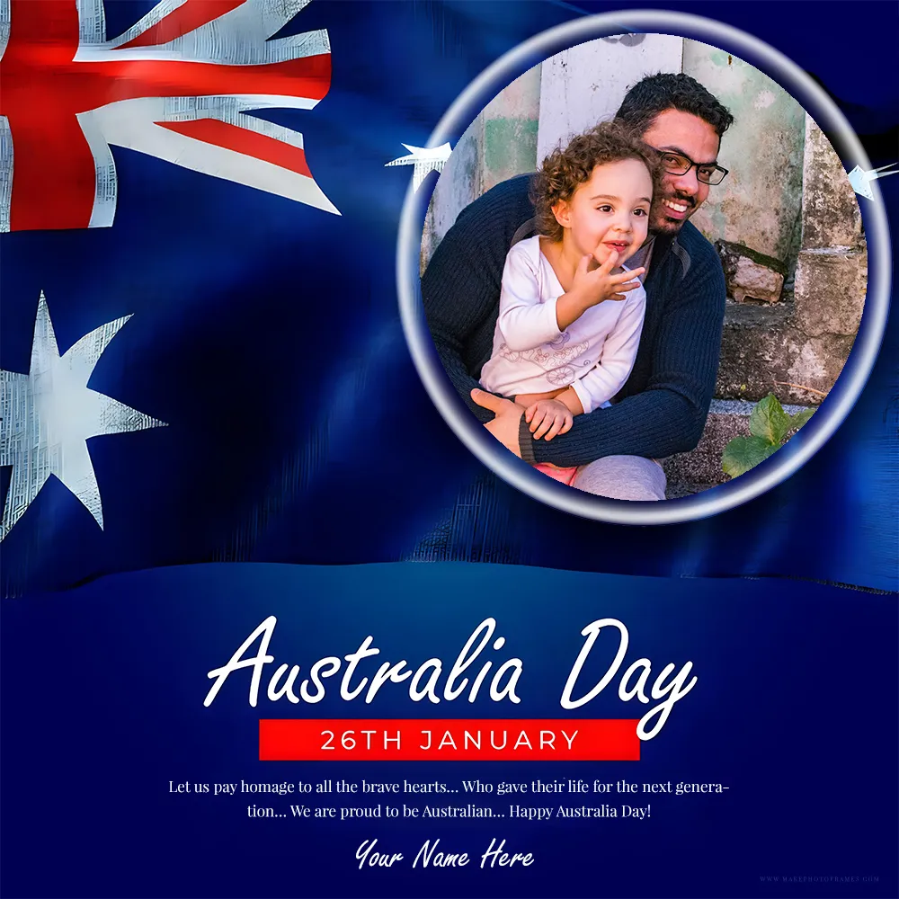 Australia Flag Photo Frame Free Maker With Name