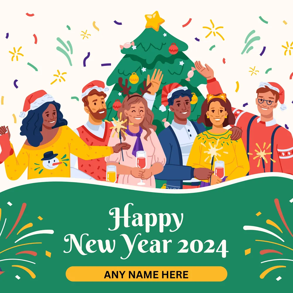 Happy New Year 2024 Photo Editing Background With Name