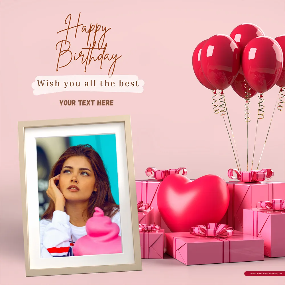Create And Print Birthday Card With Picture Frame And Name