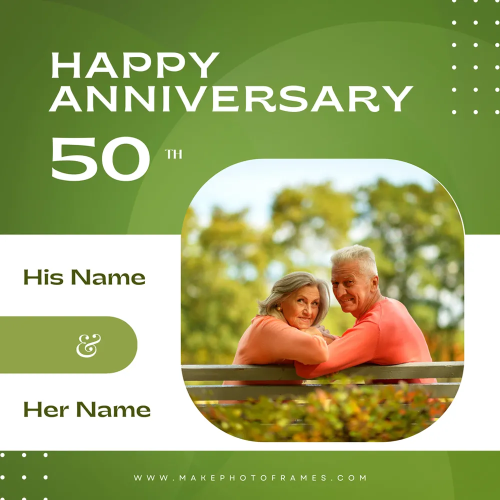 50th Wedding Anniversary Photo Frame With Name Download