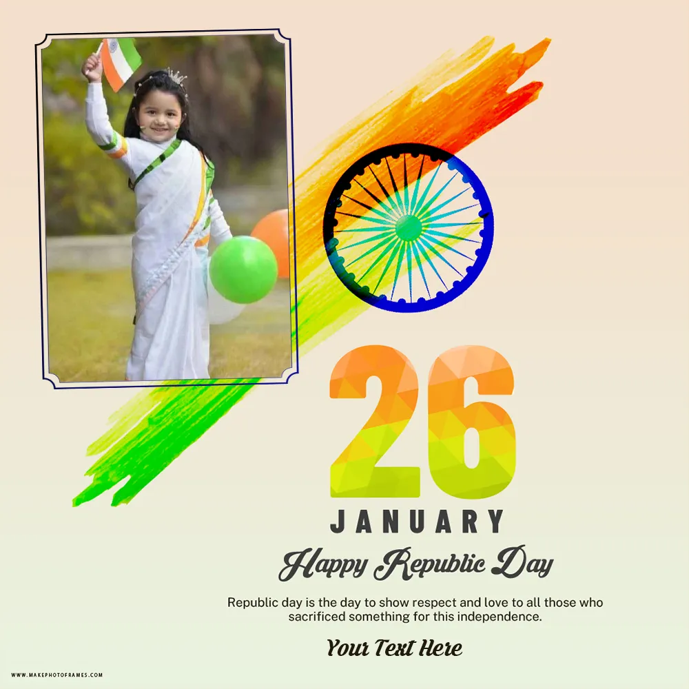 26 January Happy Republic Day Dp Status Photo Frame With Name