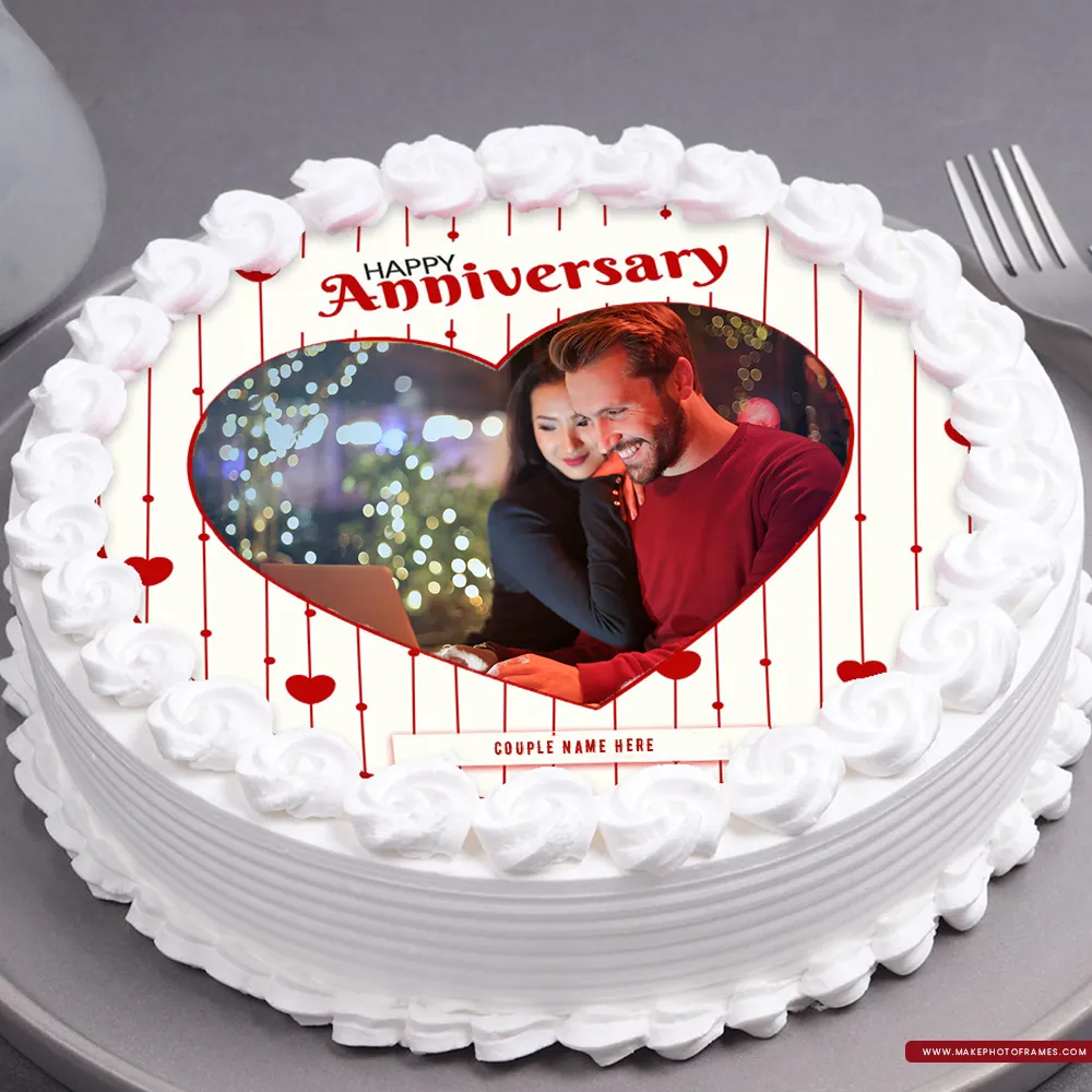Anniversary Cake Maker With Name And Photo
