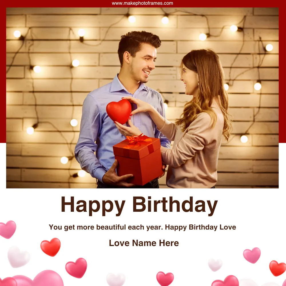 Happy Birthday Love Card Images With Name And Photo