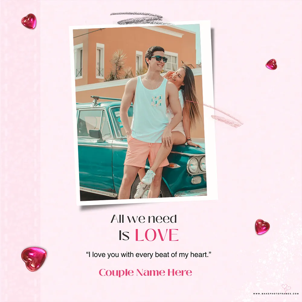 Best Love Photo Frame Design With Name Download