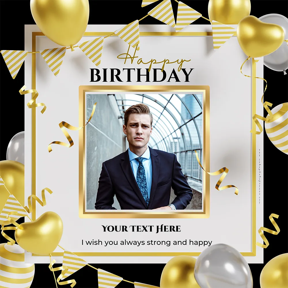 Happy Birthday Photo Frame Design With Name And Photo Edit Download
