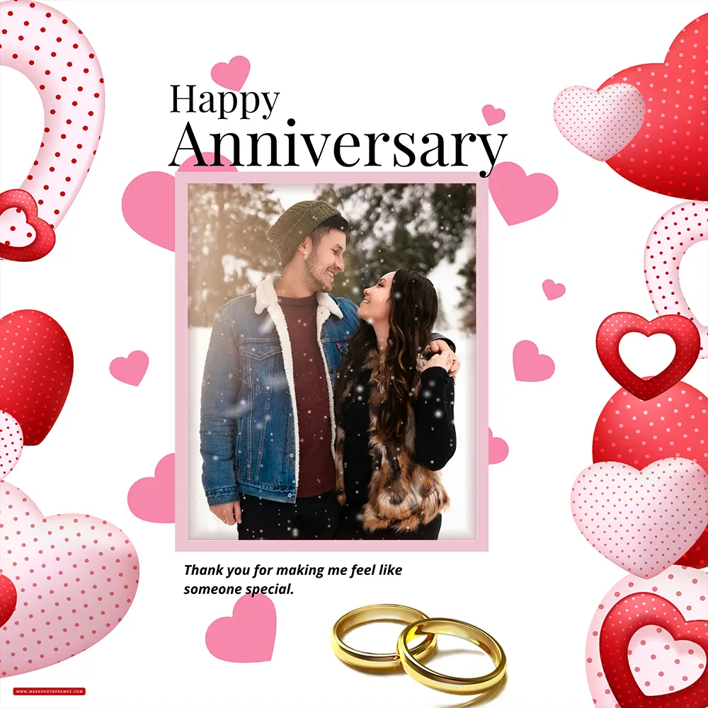 Love Wedding Anniversary Photo Frame Design Edit Free Download