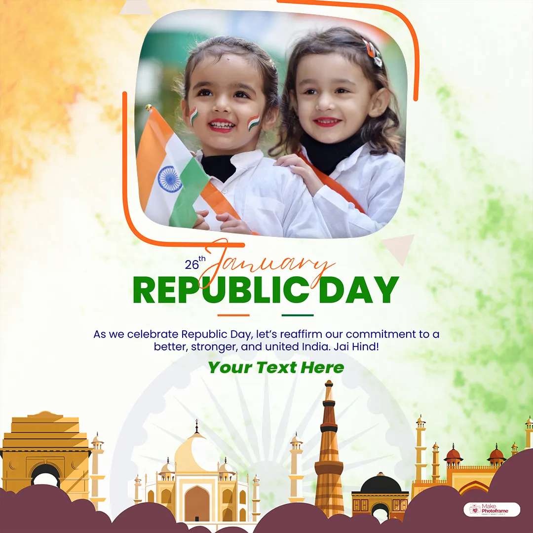 Custom Republic Day 2026 Card With Photo Upload And Name